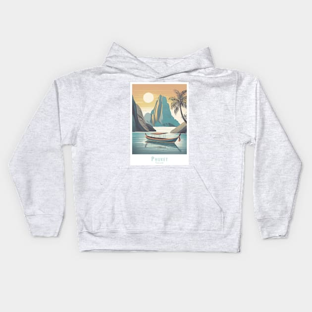 Serene Phuket Sunset Thailand Kids Hoodie by POD24